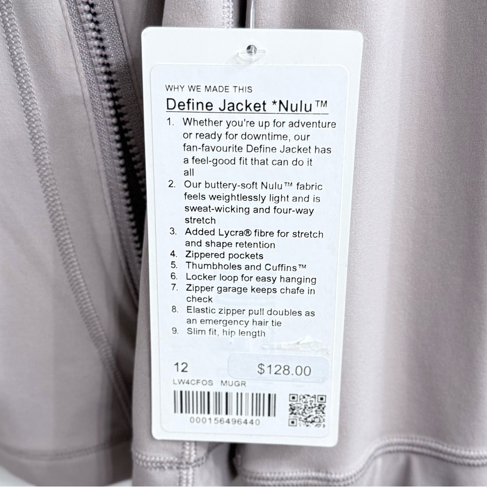 lululemon athletica Mauve Gray Define  Jacket - Picture 2 of 5
